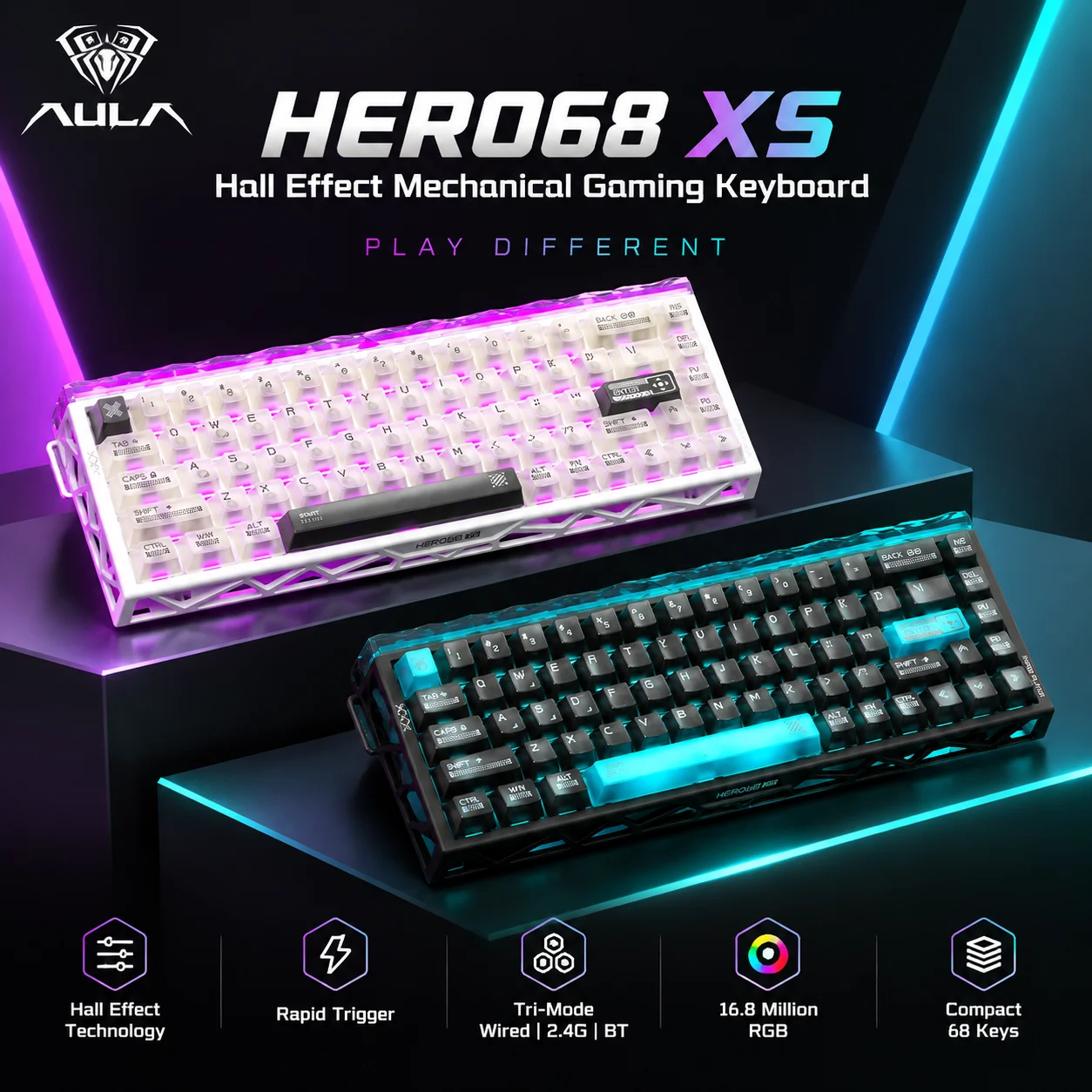 Aula Hero68 XS Hall Effect Mag - Gaming Keyboard Nearby 评论和价格