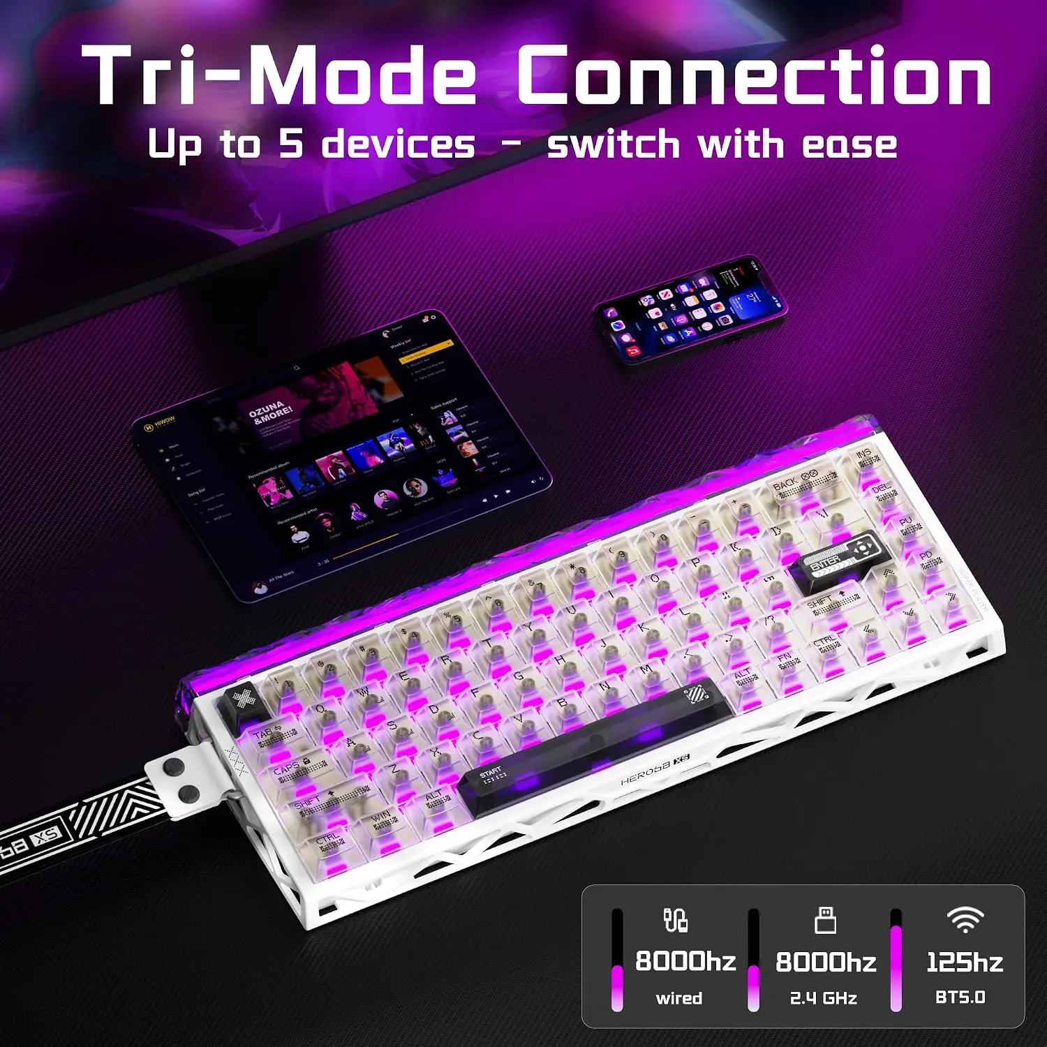 Aula Hero68 XS Hall Effect Mag - Gaming Keyboard Nearby 评论和价格