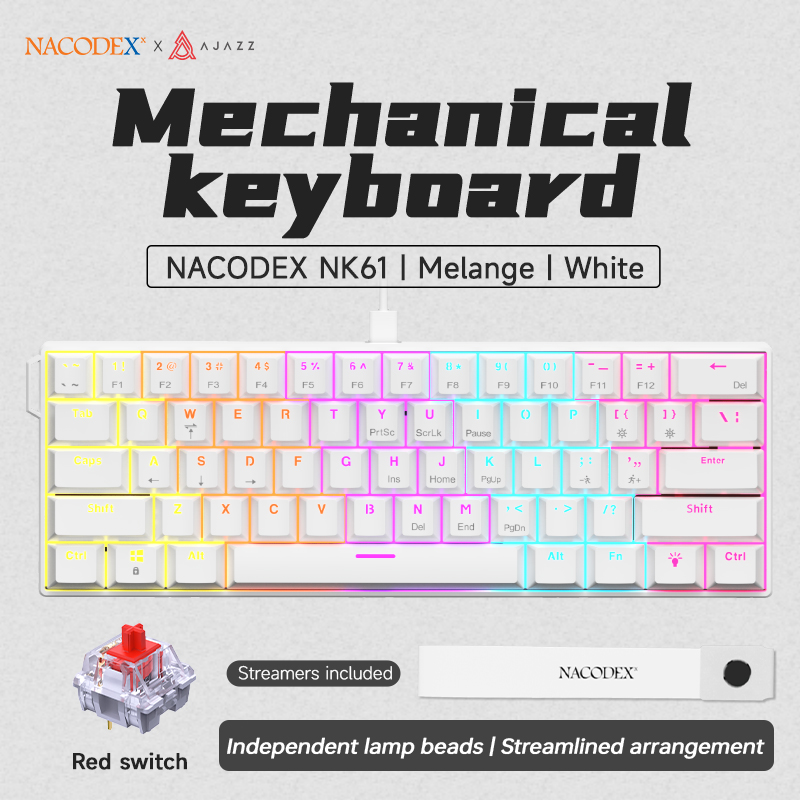 AJAZZ NK61 Wired Mechanical Ga - Gaming Keyboard Hot Swappable 评论和价格